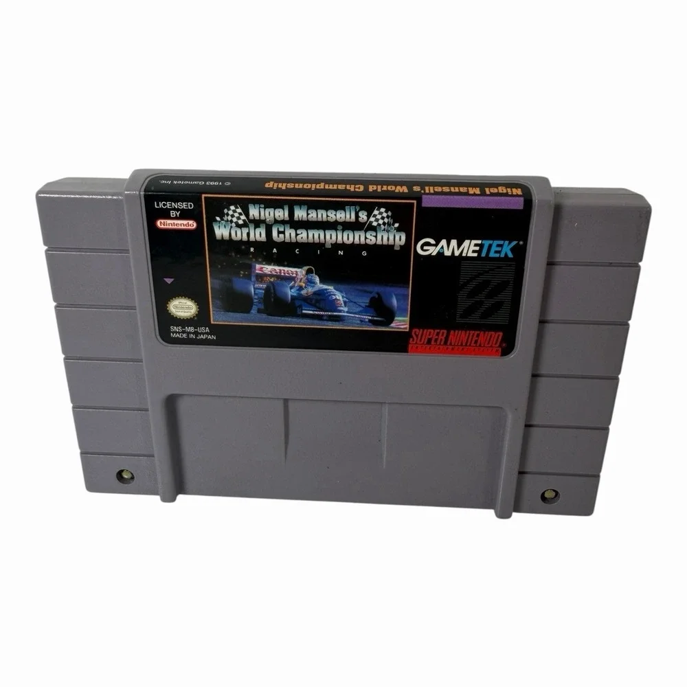 GameTek Nigel Mansell's World Championship Racing SNES Racing Game 1992 NTSC-U/C